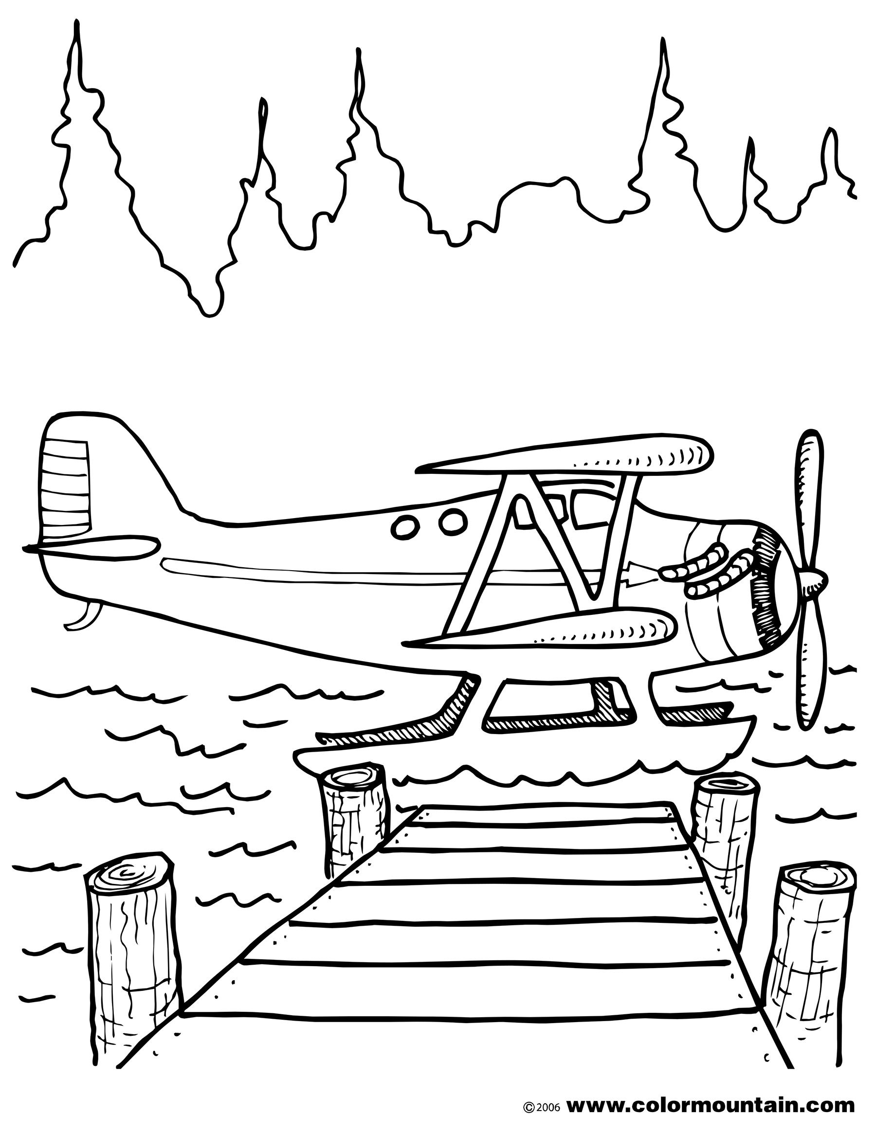 Air Plane Coloring Pages Free Printable 10