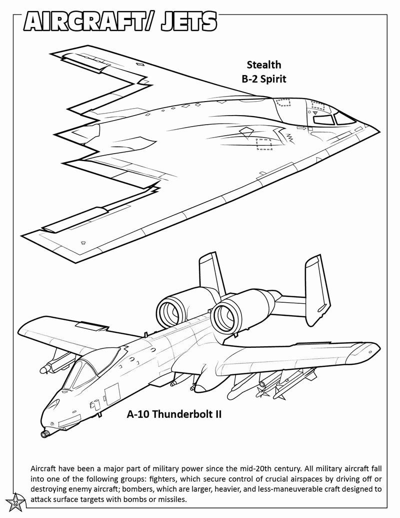 Air Plane Coloring Pages Free Printable 110