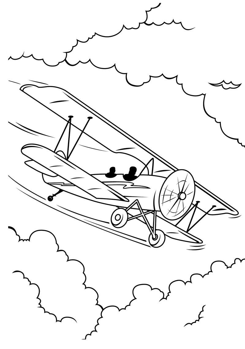 Air Plane Coloring Pages Free Printable 119