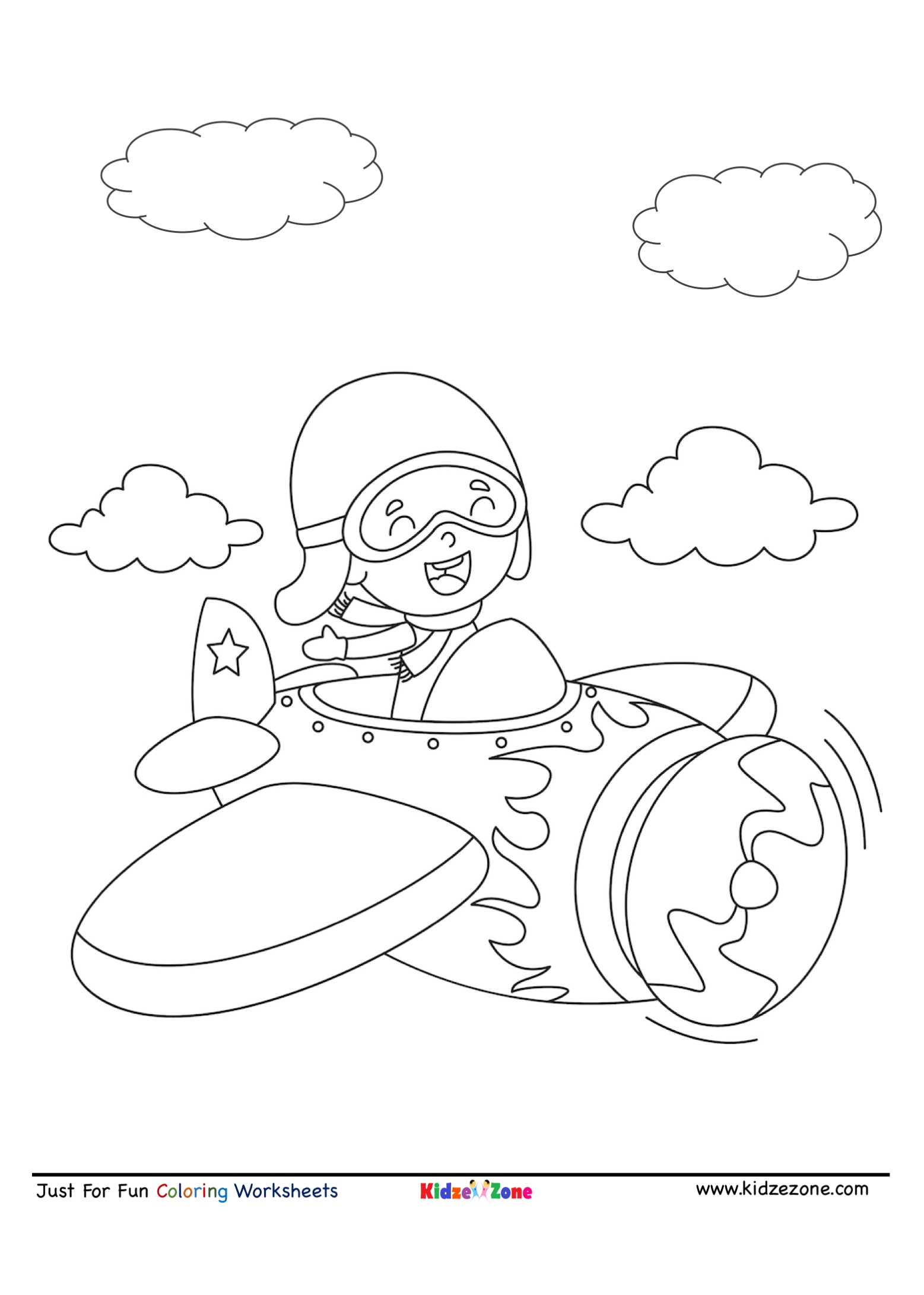 Air Plane Coloring Pages Free Printable 139