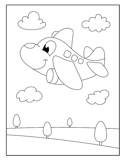 Air Plane Coloring Pages Free Printable 15