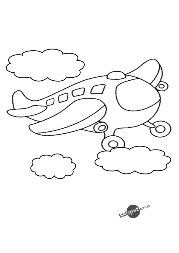 Air Plane Coloring Pages Free Printable 19