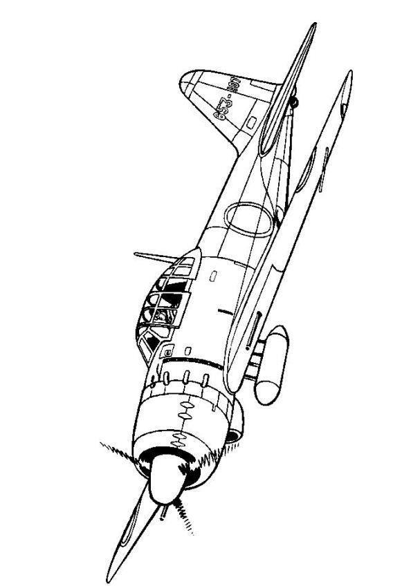 Air Plane Coloring Pages Free Printable 2