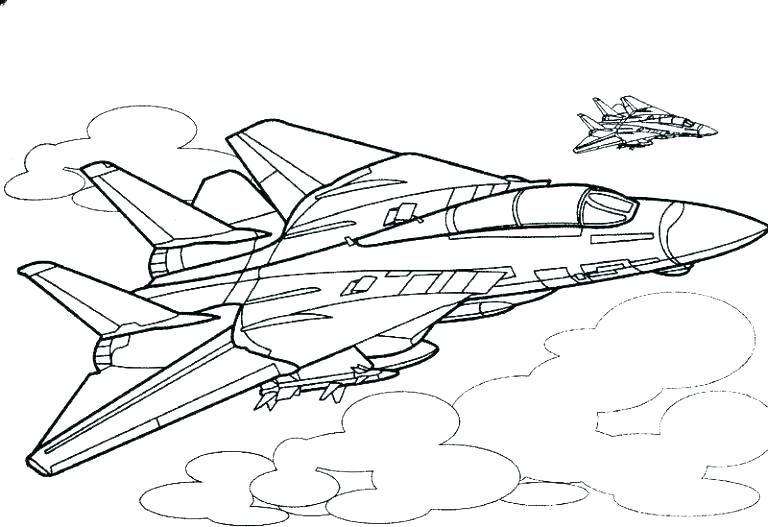 Air Plane Coloring Pages Free Printable 21