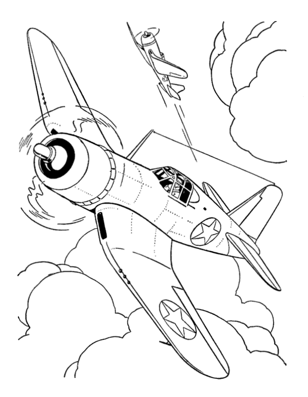 Air Plane Coloring Pages Free Printable 22