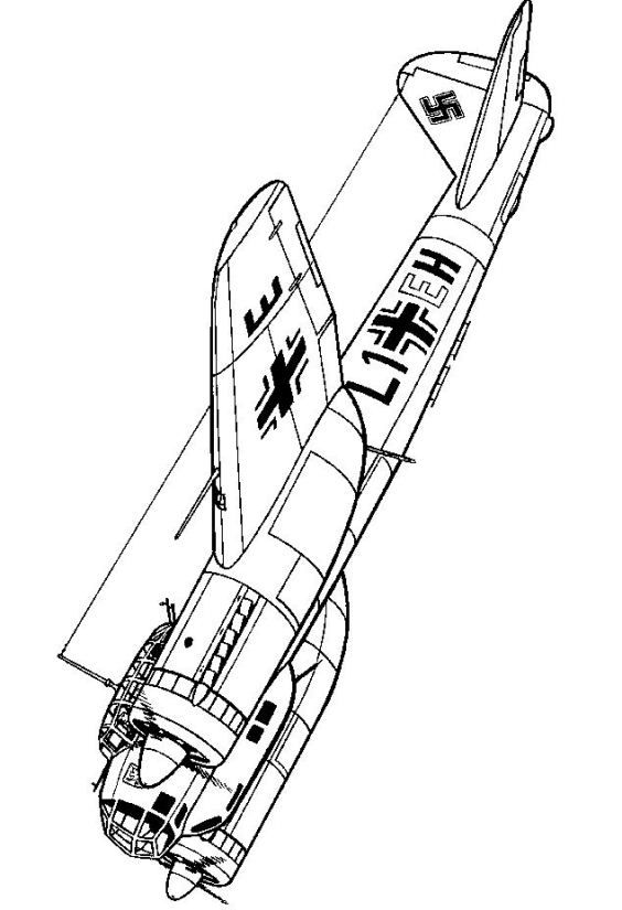 Air Plane Coloring Pages Free Printable 23