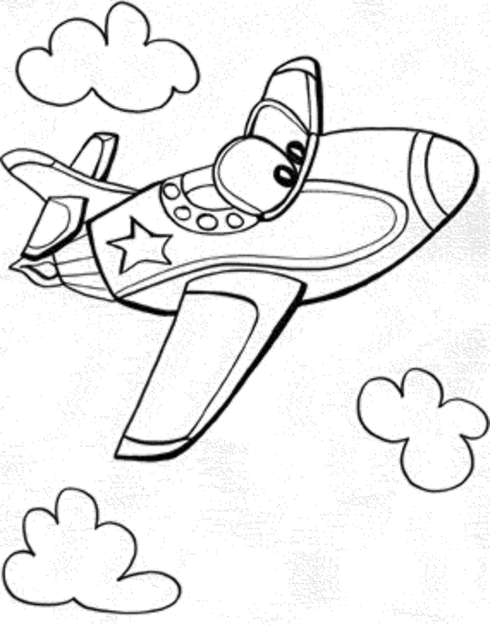 Air Plane Coloring Pages Free Printable 26