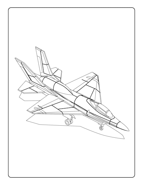 Air Plane Coloring Pages Free Printable 3