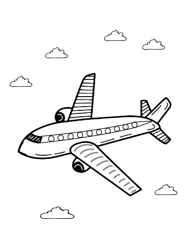 Air Plane Coloring Pages Free Printable 36