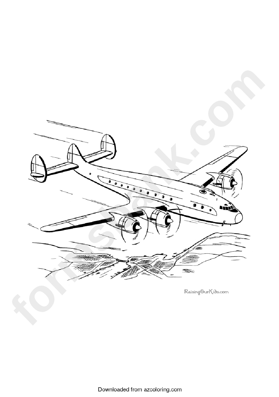 Air Plane Coloring Pages Free Printable 38