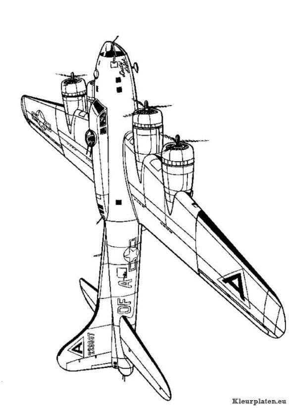 Air Plane Coloring Pages Free Printable 4