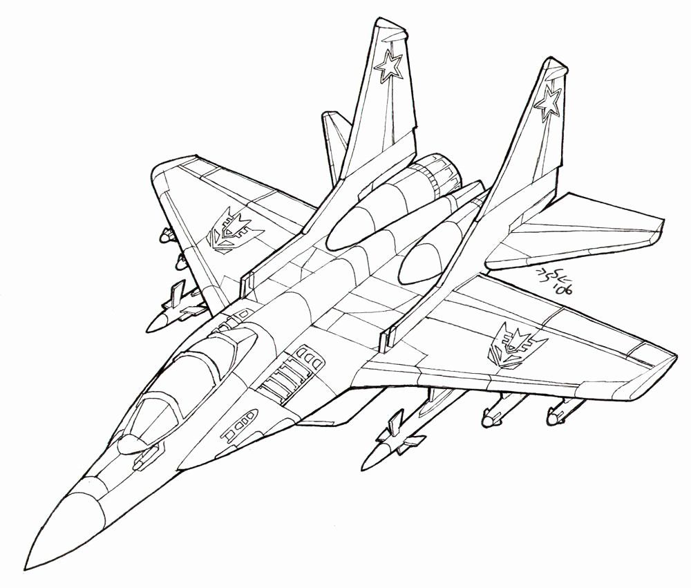 Air Plane Coloring Pages Free Printable 41