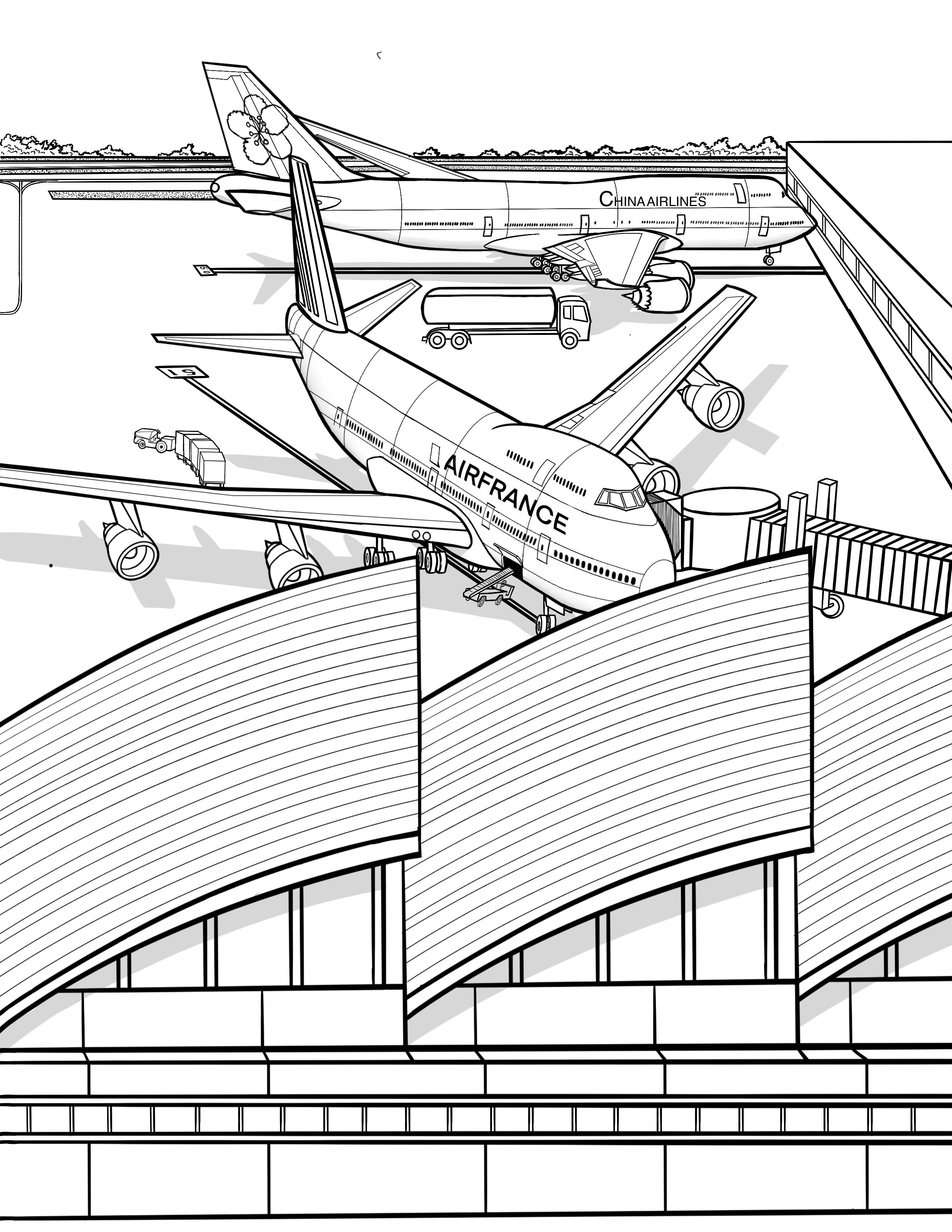 Air Plane Coloring Pages Free Printable 54