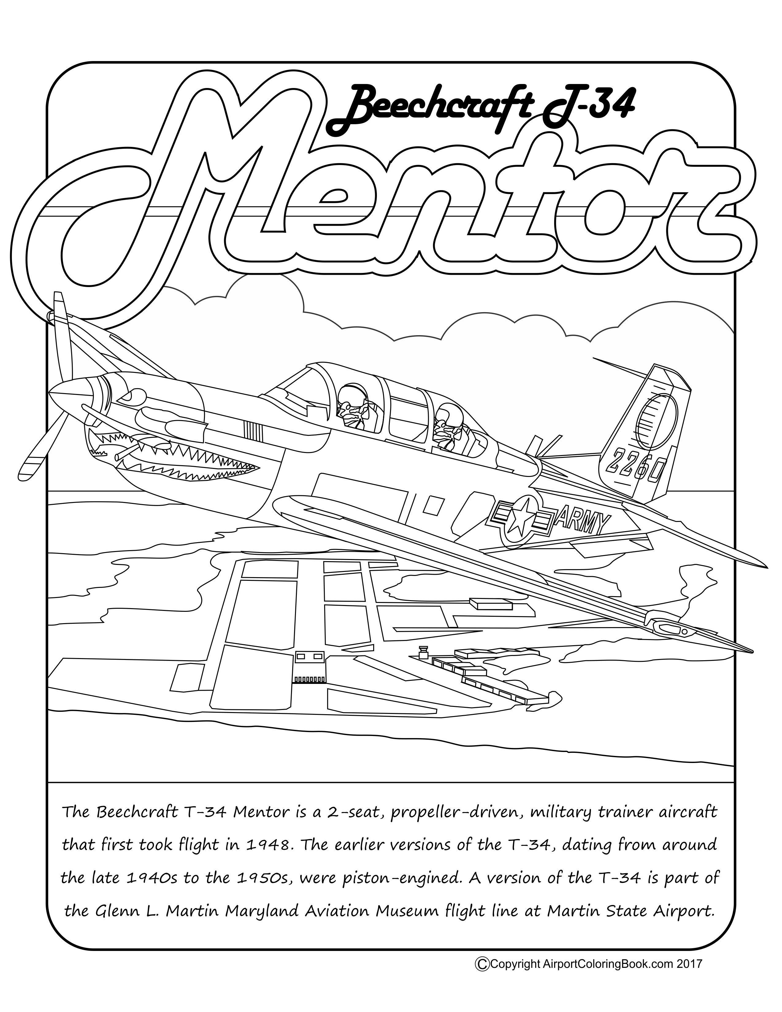 Air Plane Coloring Pages Free Printable 60