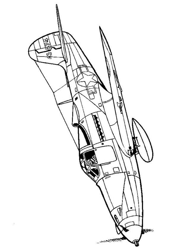 Air Plane Coloring Pages Free Printable 61