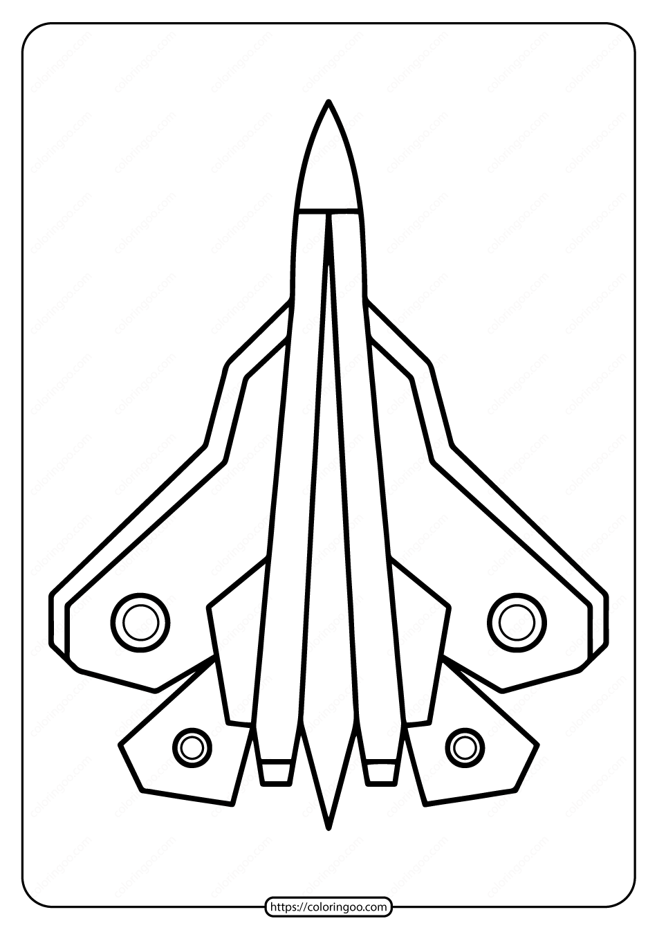 Air Plane Coloring Pages Free Printable 63