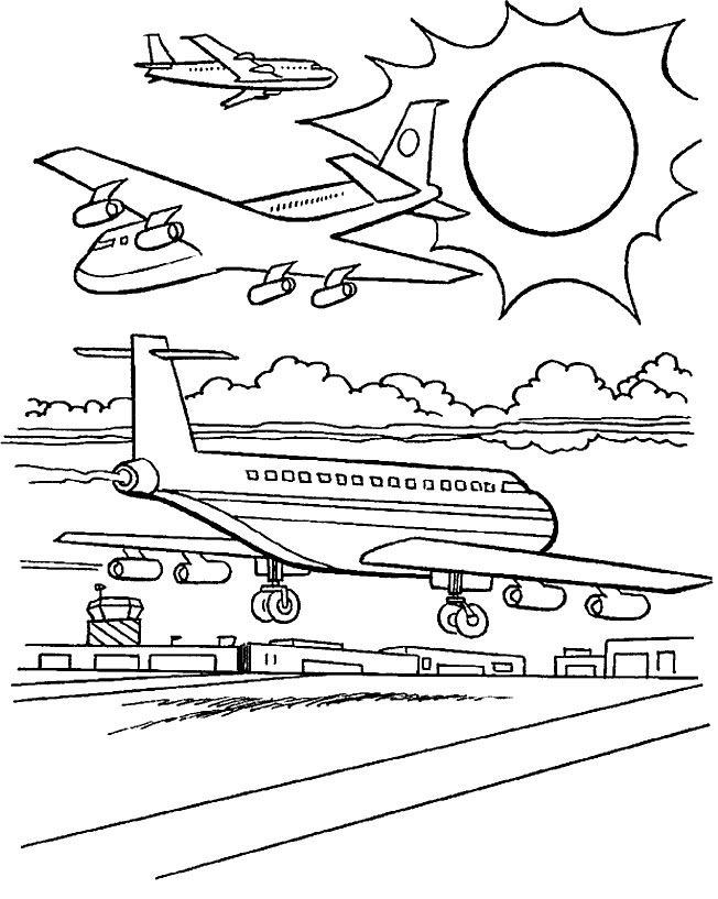 Air Plane Coloring Pages Free Printable 65