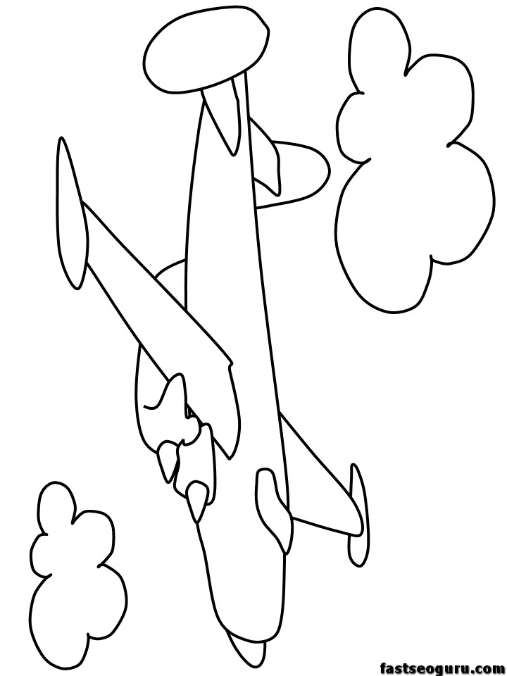Air Plane Coloring Pages Free Printable 70