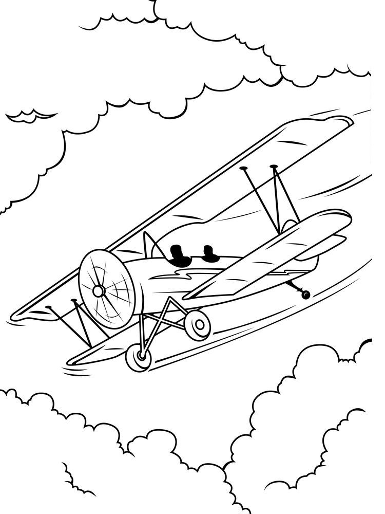 Air Plane Coloring Pages Free Printable 73