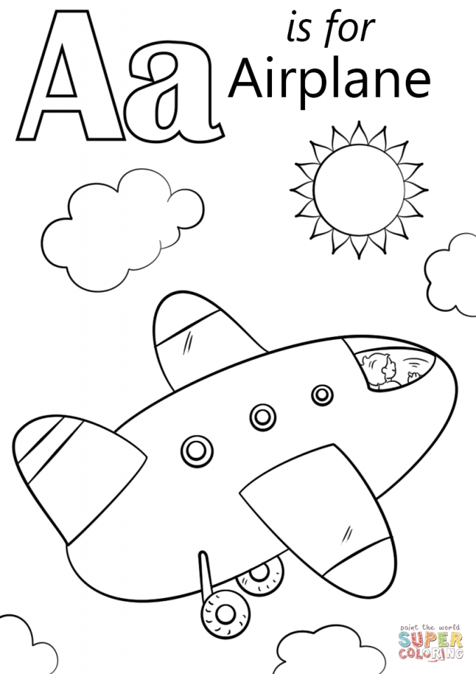 Air Plane Coloring Pages Free Printable 74