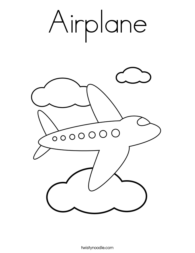 Air Plane Coloring Pages Free Printable 75