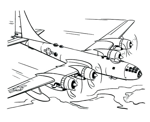 Air Plane Coloring Pages Free Printable 76