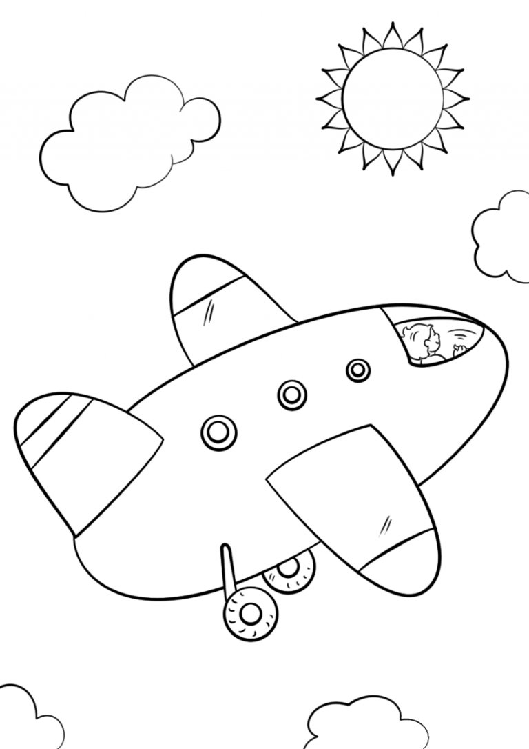 Air Plane Coloring Pages Free Printable 8