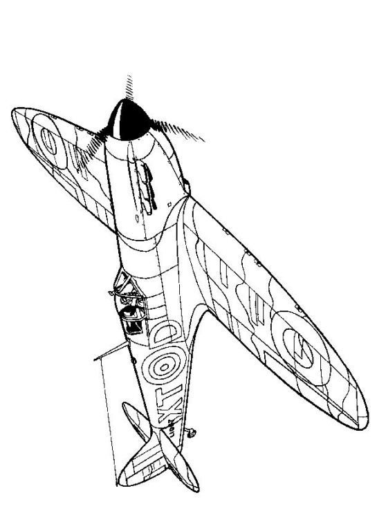 Air Plane Coloring Pages Free Printable 9