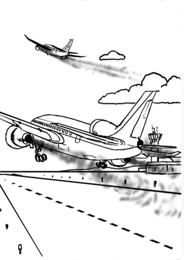 Air Plane Coloring Pages Free Printable 92