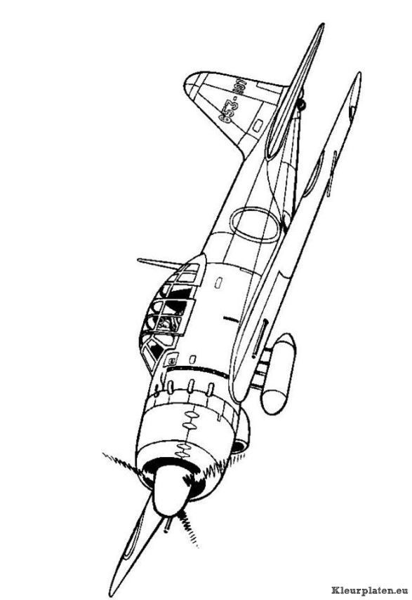 Air Plane Coloring Pages Free Printable 96