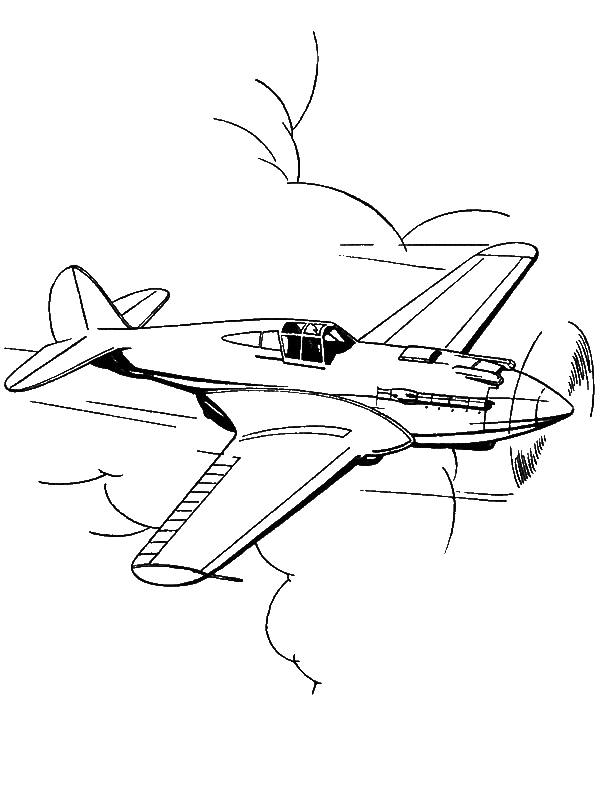 Air Plane Coloring Pages Free Printable 97