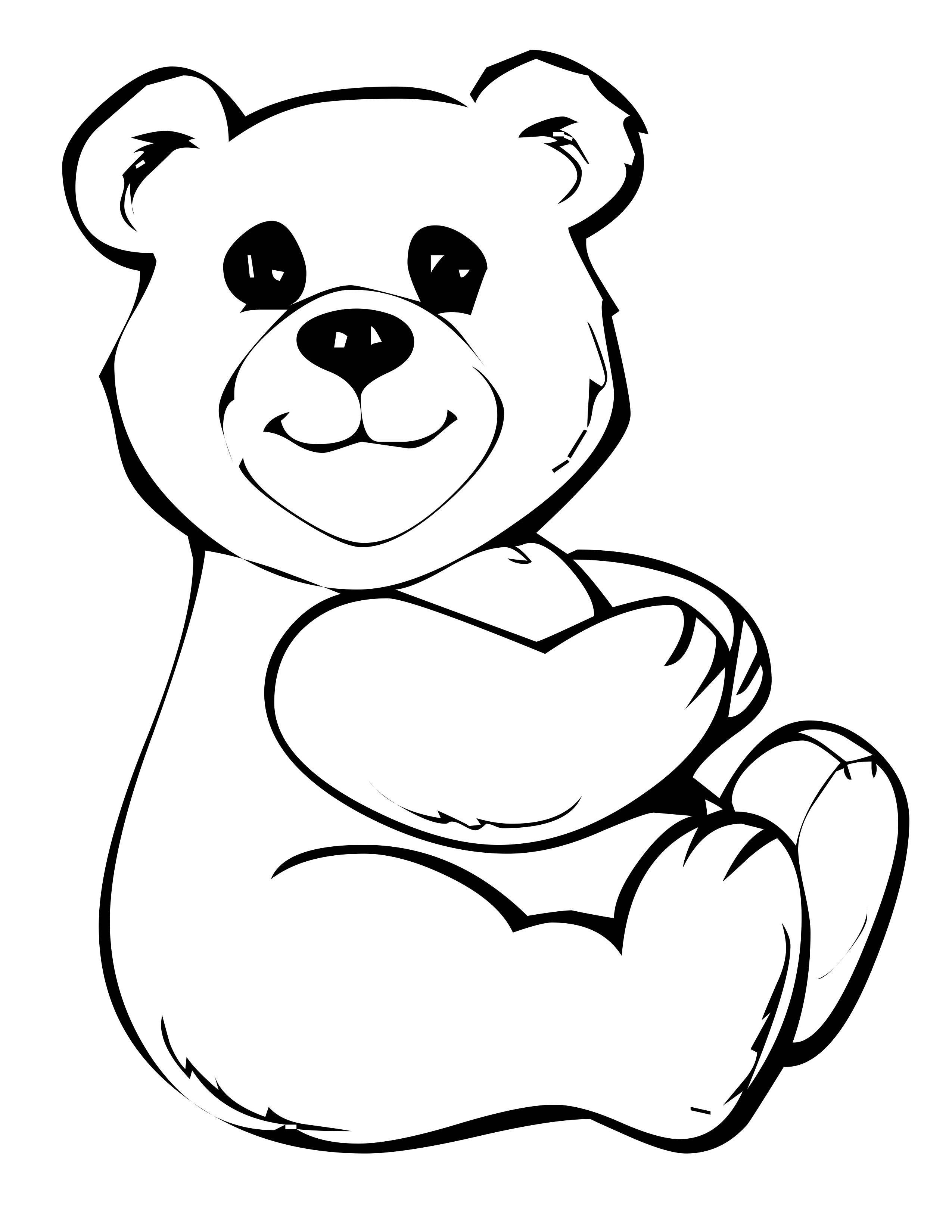 Bear Coloring Pages Free Printable 1