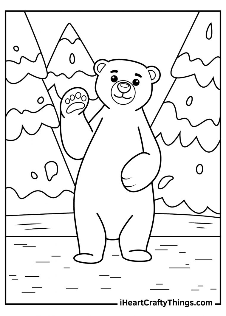 Bear Coloring Pages Free Printable 21