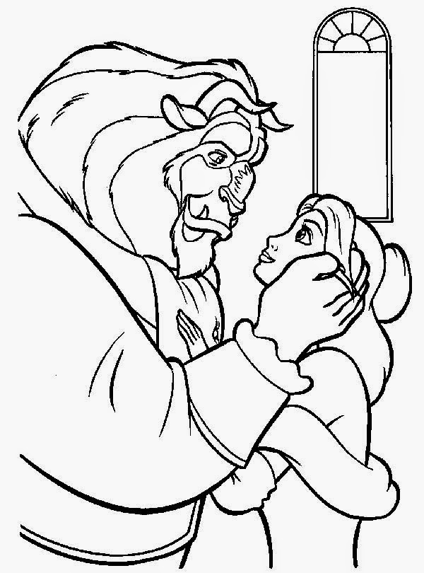 Belle with Flowers Coloring Page Free Printable 101