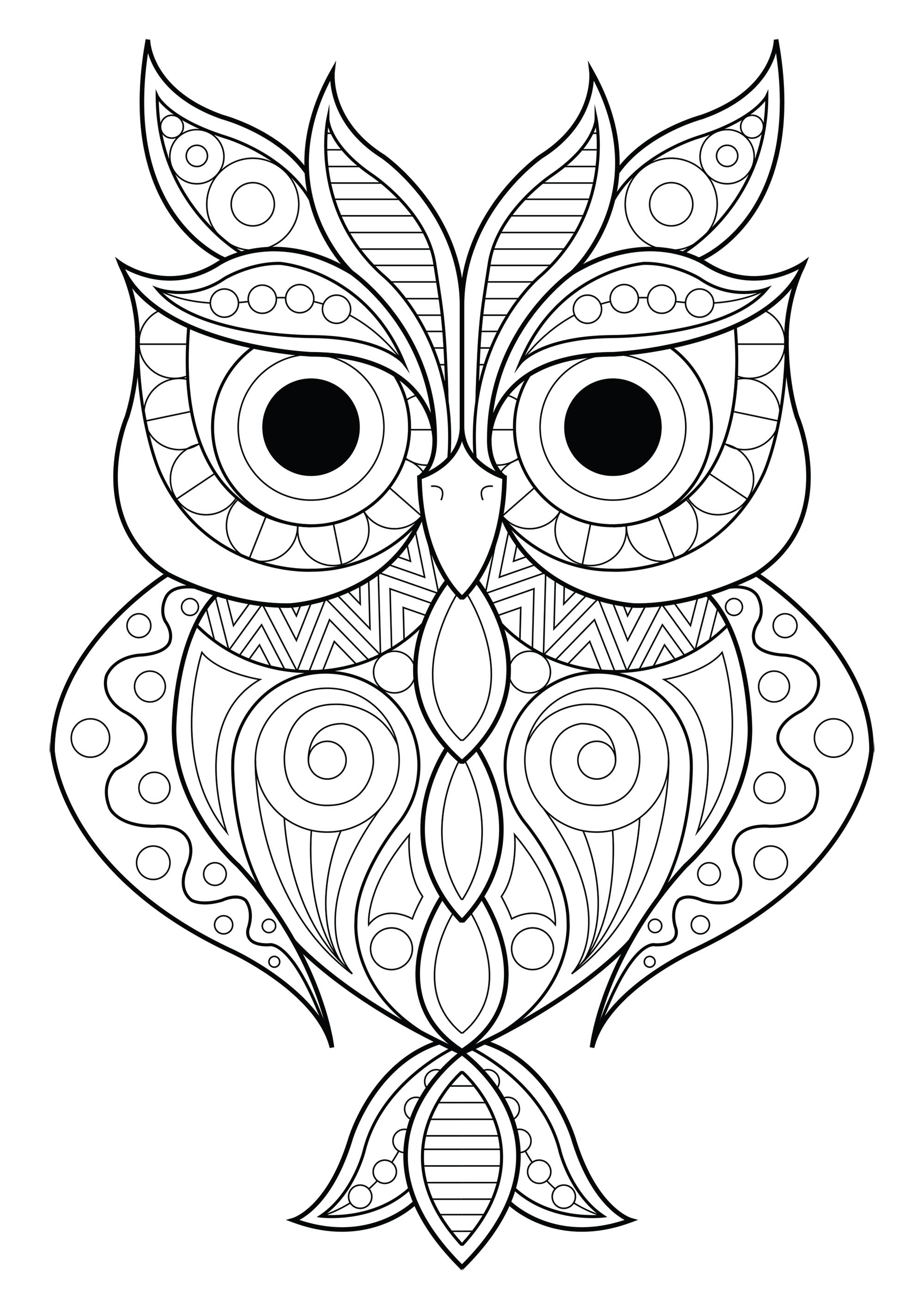 Cute Owl Coloring Pages FREE Printable 11