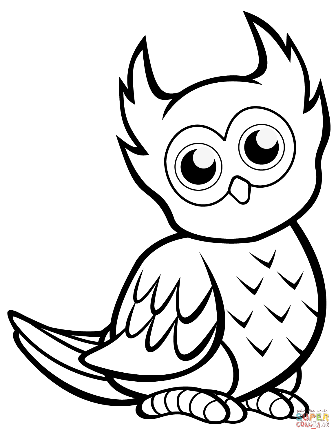 Cute Owl Coloring Pages FREE Printable 12