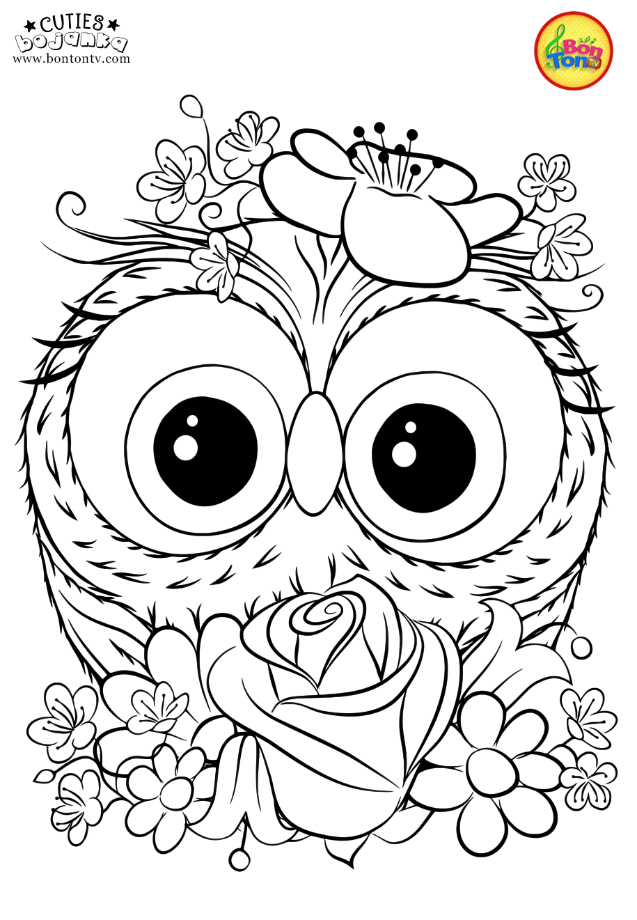 Cute Owl Coloring Pages FREE Printable 19