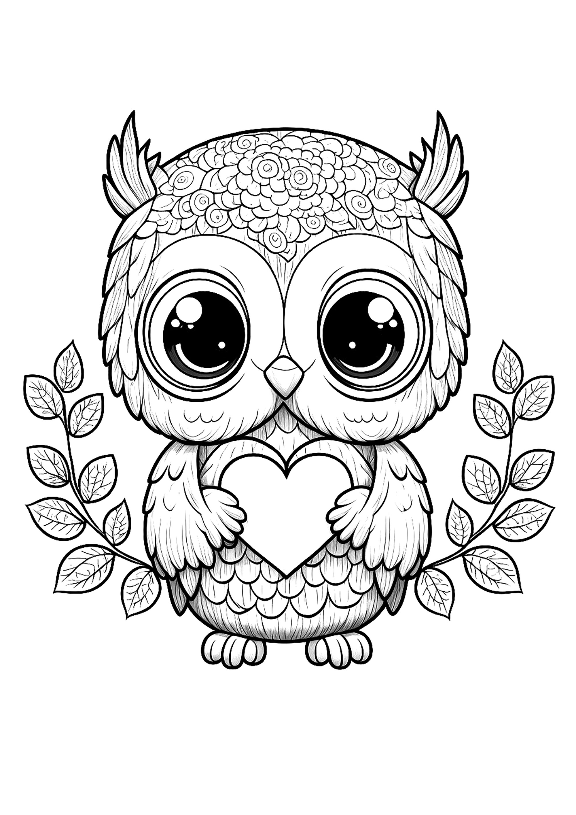 Cute Owl Coloring Pages FREE Printable 23