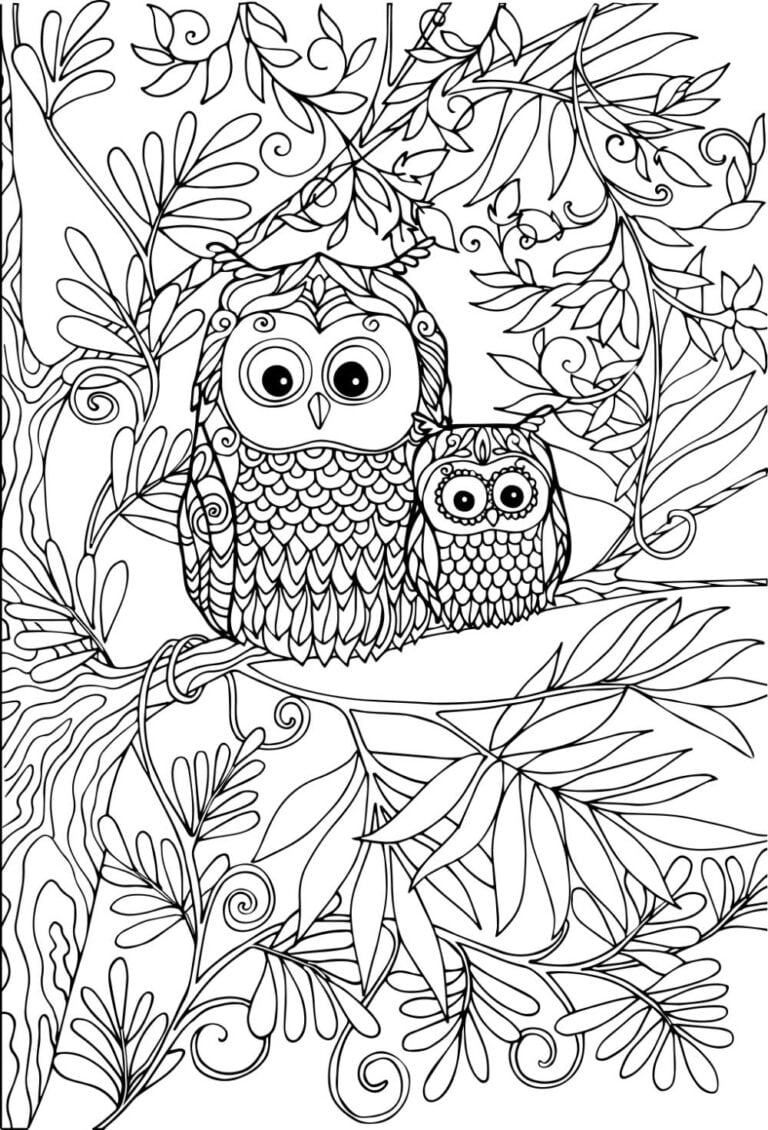 Cute Owl Coloring Pages FREE Printable 26