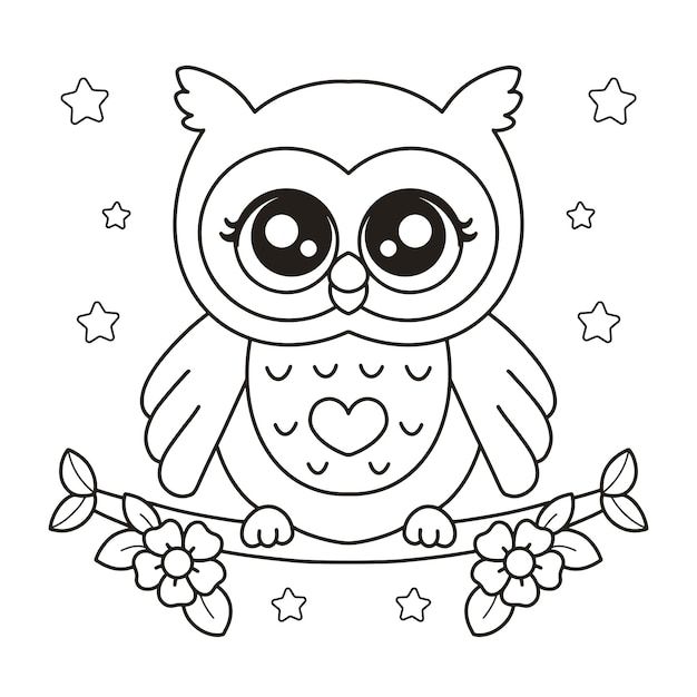 Cute Owl Coloring Pages FREE Printable 27