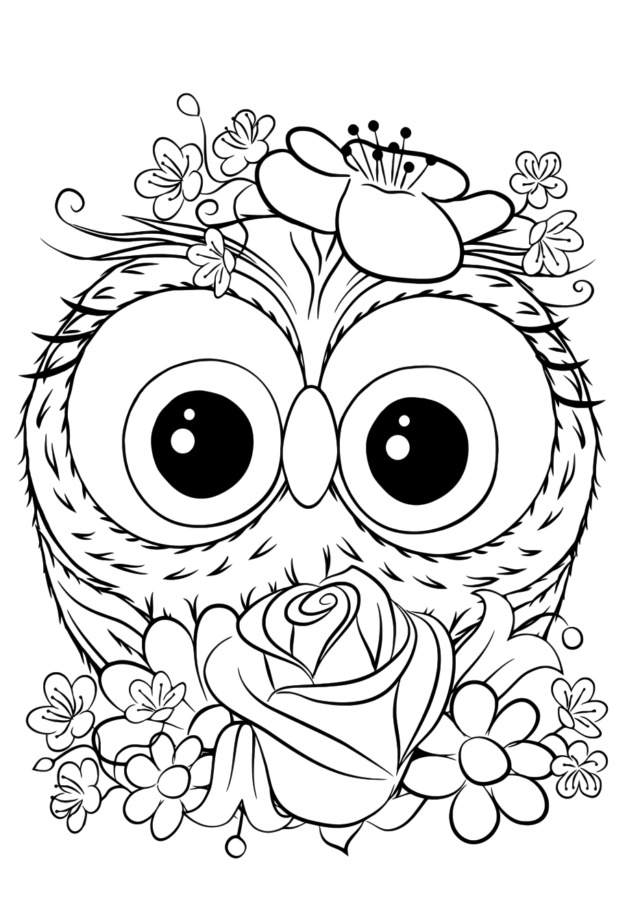 Cute Owl Coloring Pages FREE Printable 3