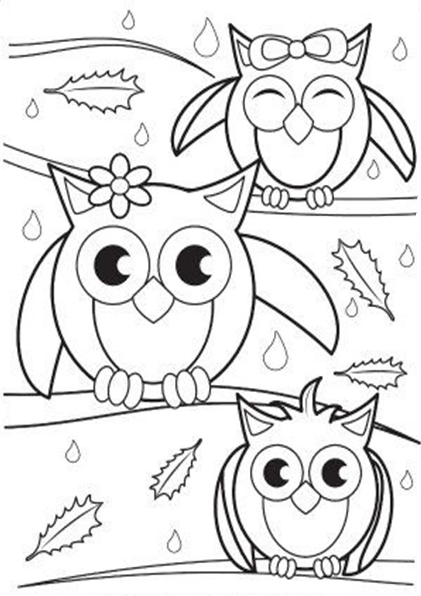 Cute Owl Coloring Pages FREE Printable 57