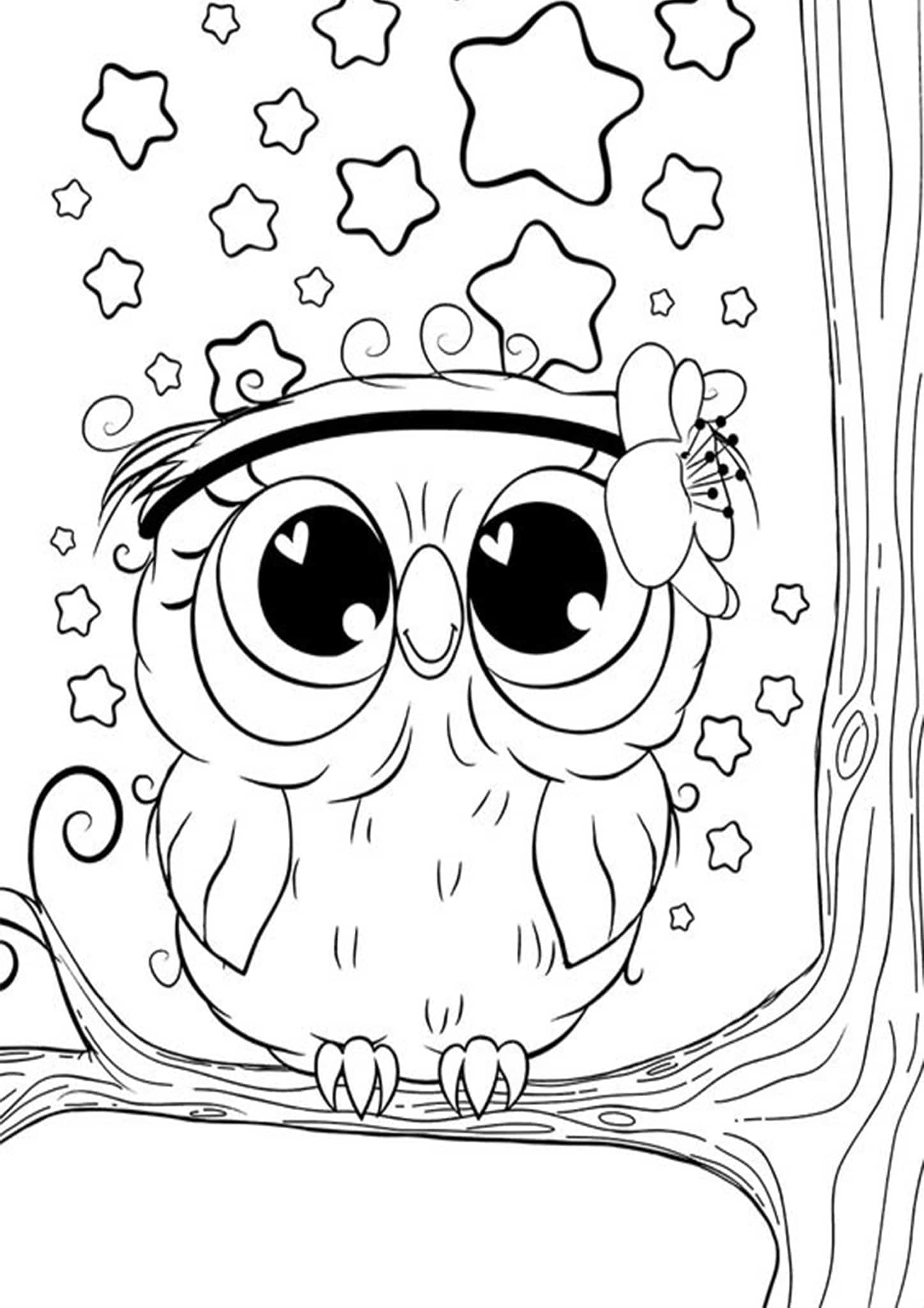 Cute Owl Coloring Pages FREE Printable 69