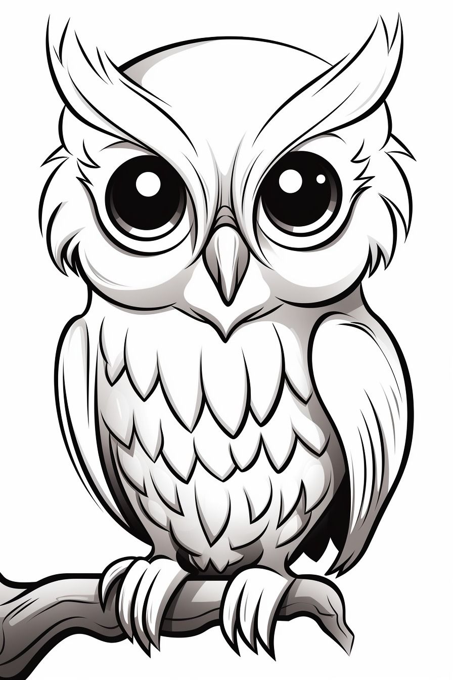 Cute Owl Coloring Pages FREE Printable 74