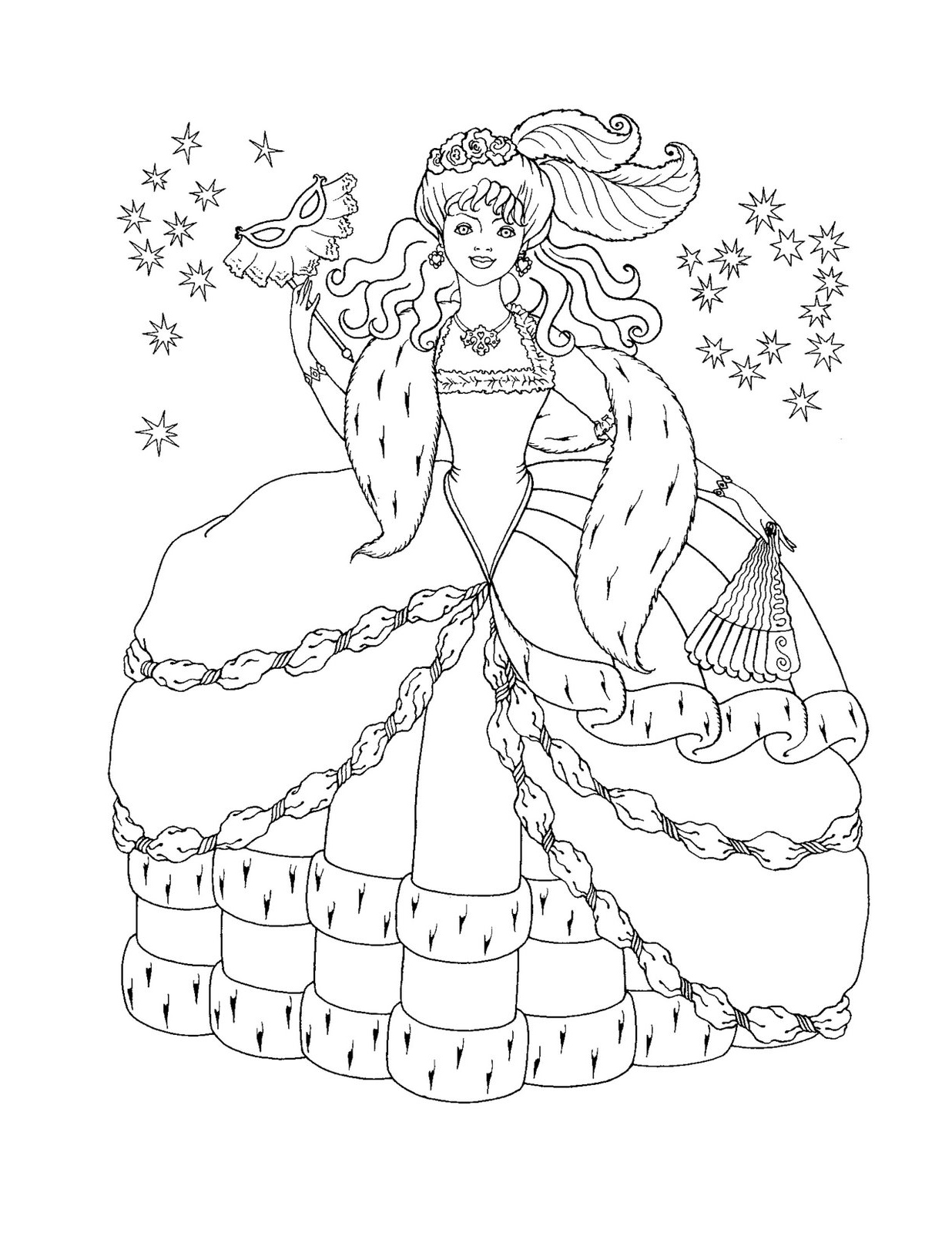 Disney Princess Coloring Pages for Kids 1