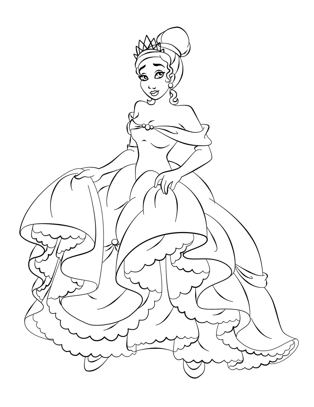 Disney Princess Coloring Pages for Kids 11