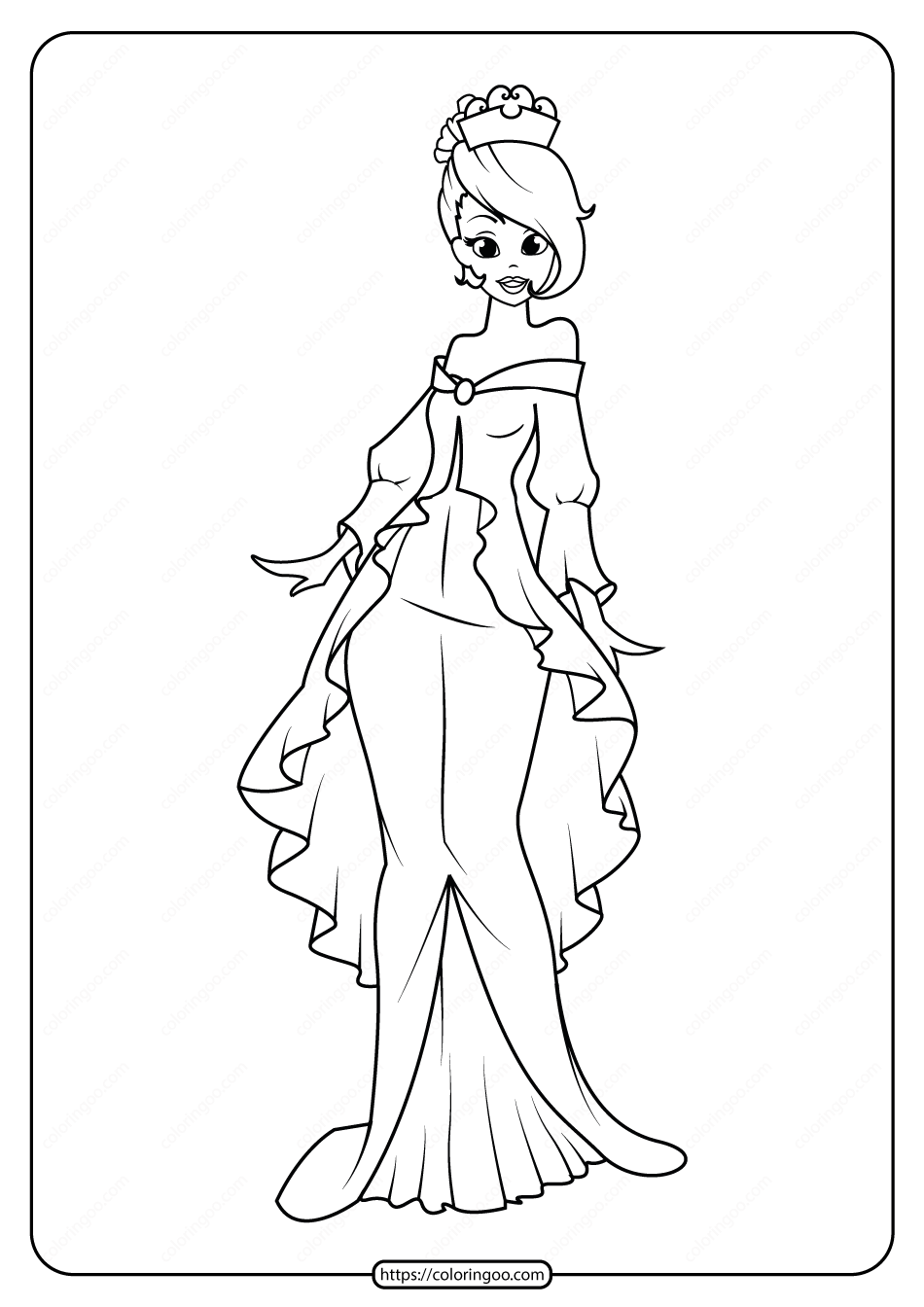 Disney Princess Coloring Pages for Kids 110