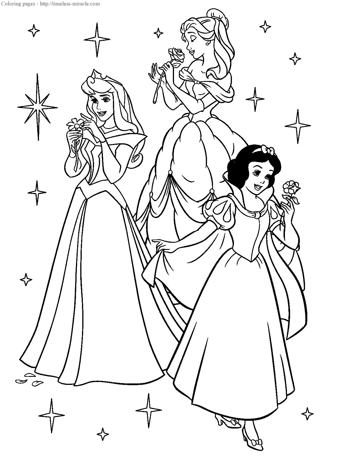 Disney Princess Coloring Pages for Kids 113