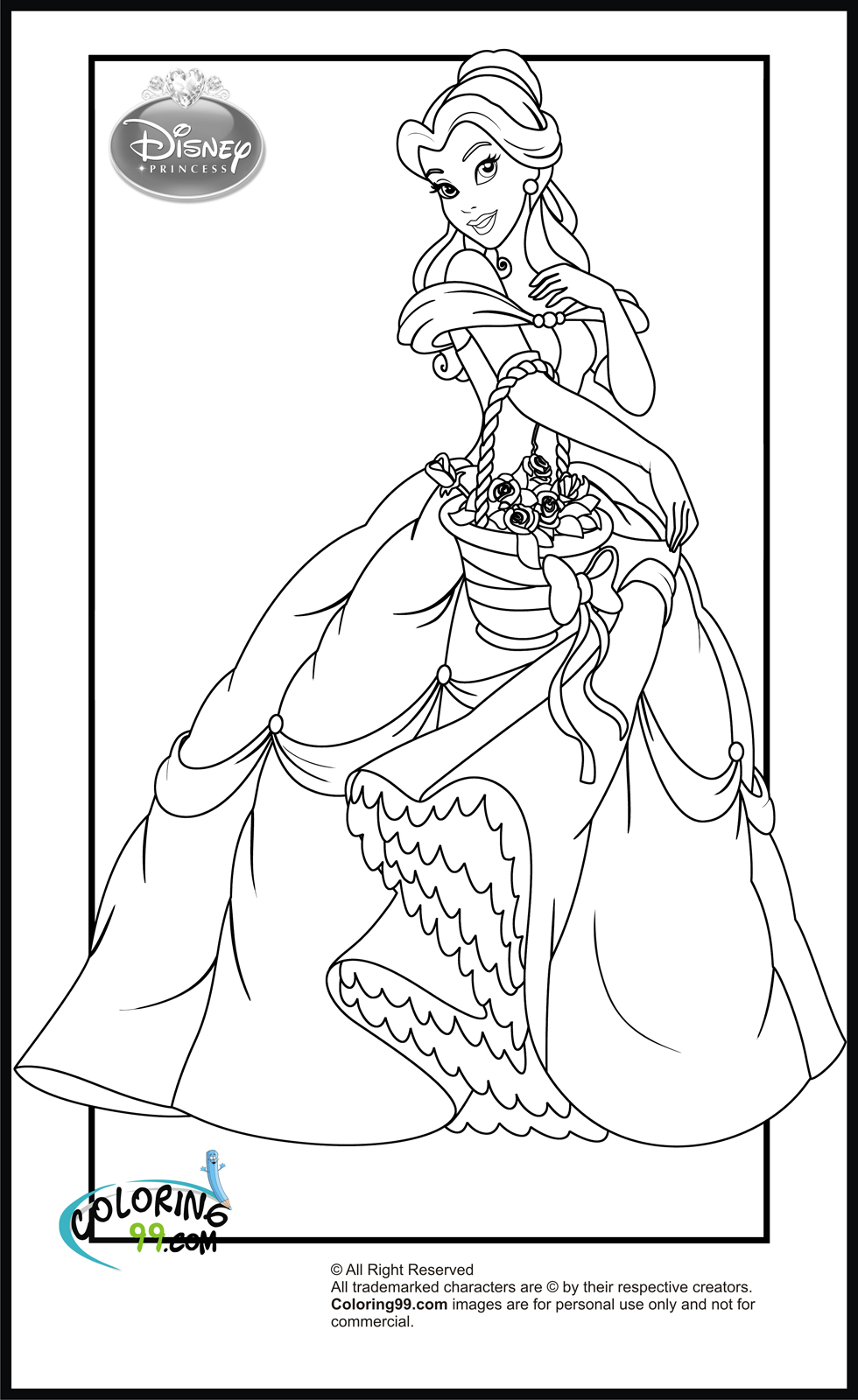 Disney Princess Coloring Pages for Kids 115