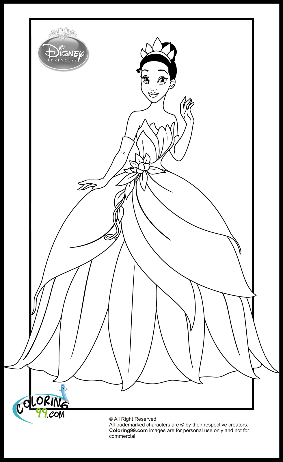 Disney Princess Coloring Pages for Kids 117